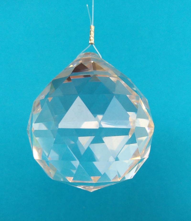Boule de cristal à facettes 40 mm suncatcher feng shui transparente